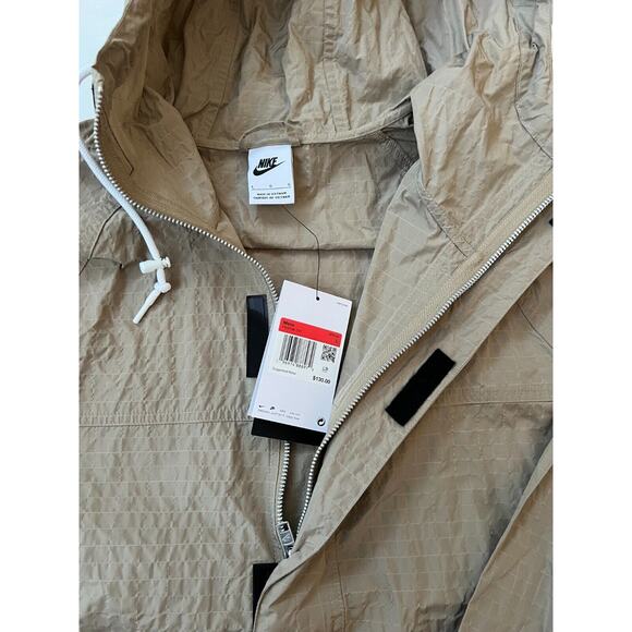 Nike Club Bowline Jacket Windbreaker Khaki Black FN3108-247 Men's Size L - Picture 5 of 12